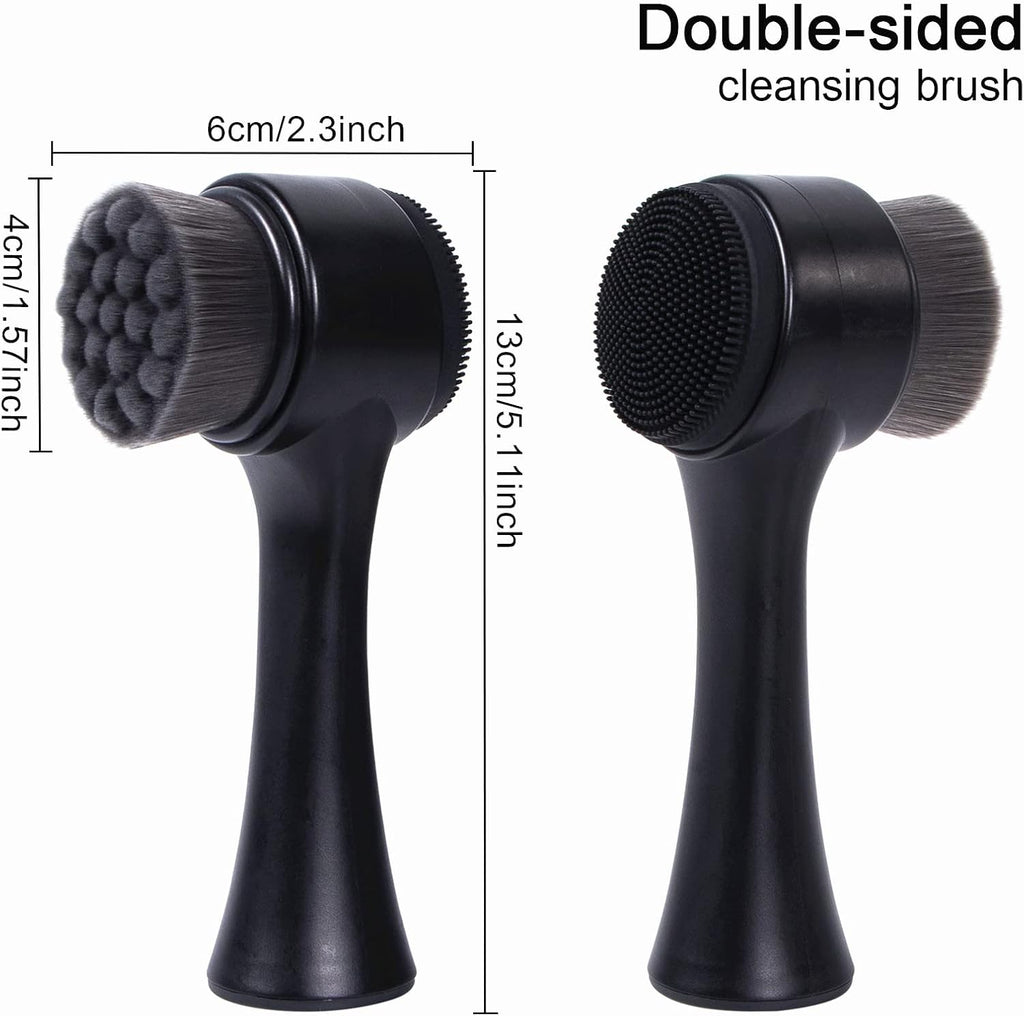 Dual-Clean Bamboo-Charcoal Facial Brush
